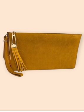 Mustard Yellow Beach Clutch